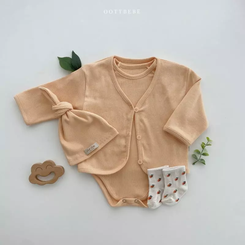 Oott Bebe - Korean Baby Fashion - #babyfever - Ade Rib Bonnet - 8