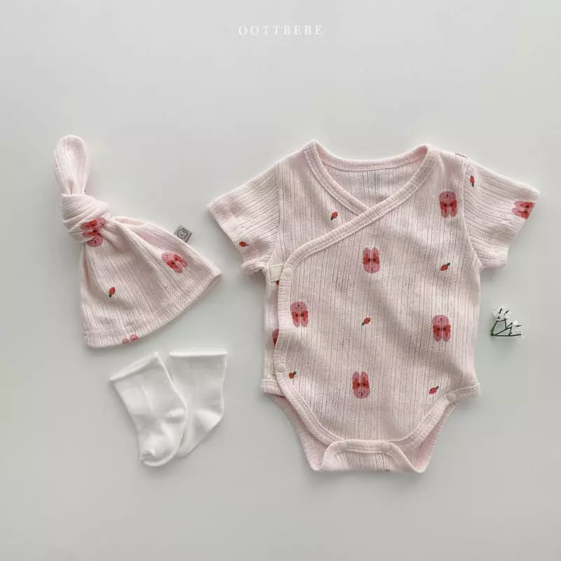 Oott Bebe - Korean Baby Fashion - #babygirlfashion - Jue Jue Jacquard Benet Bodysuit - 11