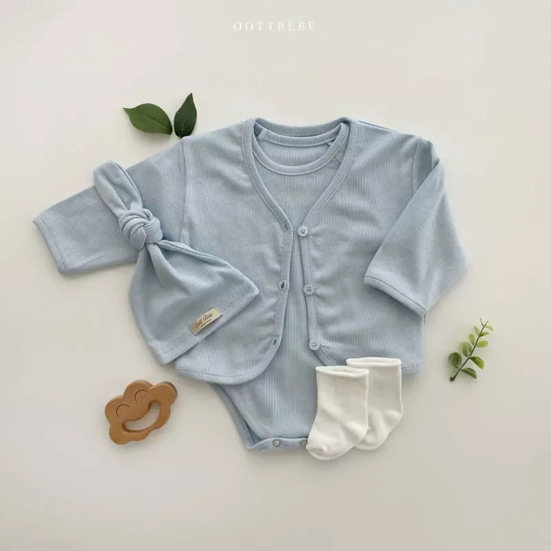 Oott Bebe - Korean Baby Fashion - #babygirlfashion - Ade Rib Bonnet - 9