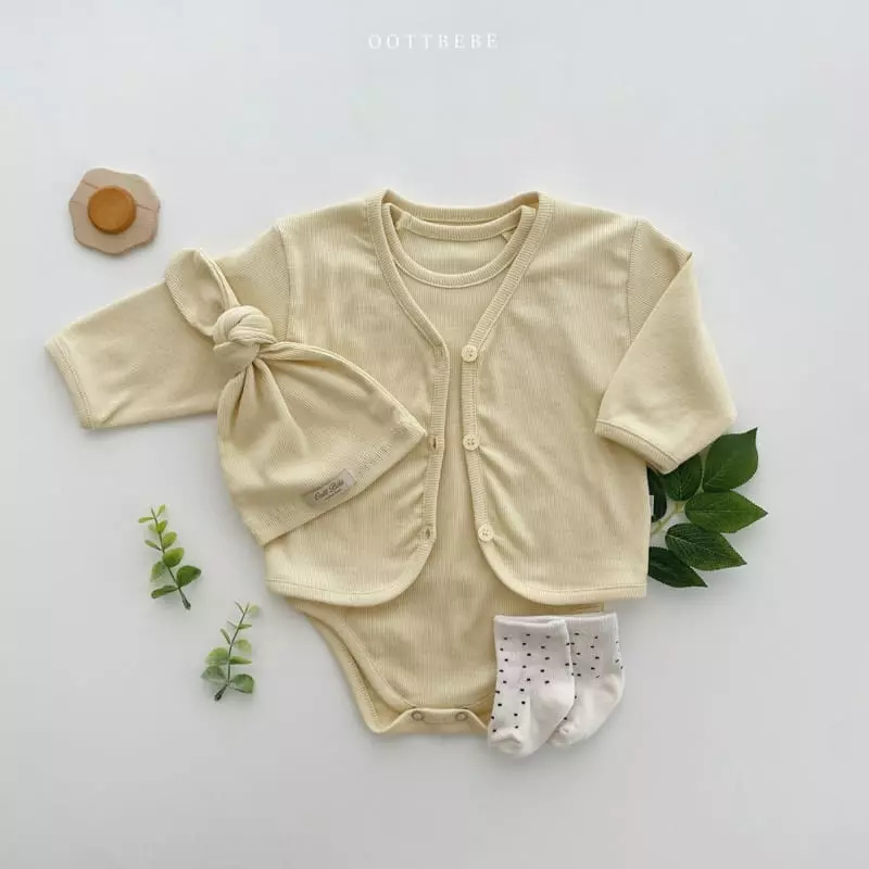 Oott Bebe - Korean Baby Fashion - #babylifestyle - Ade Rib Bonnet - 10