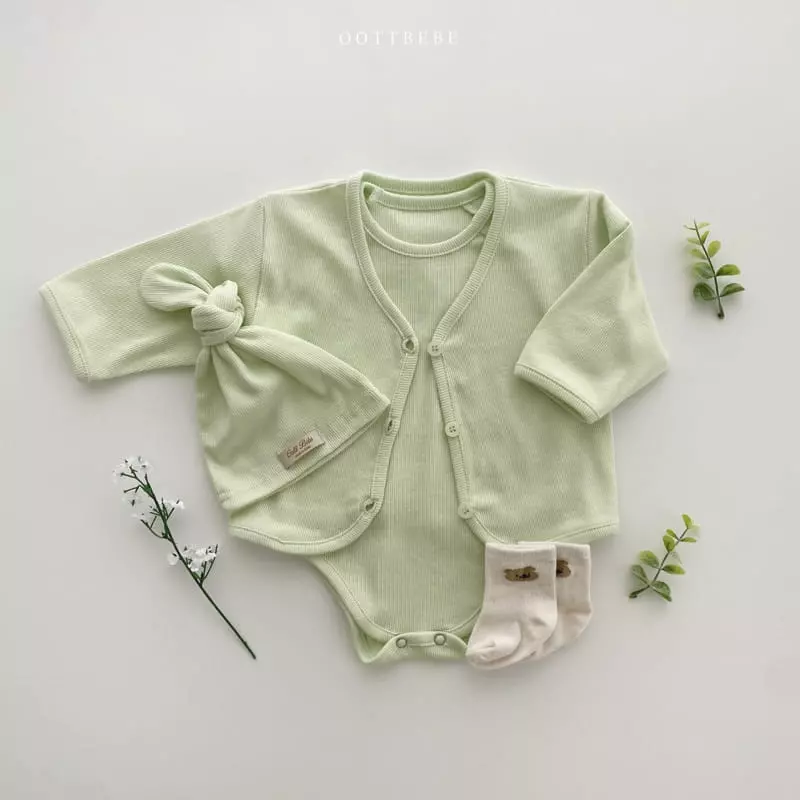 Oott Bebe - Korean Baby Fashion - #babyoninstagram - Ade Rib Bonnet - 11