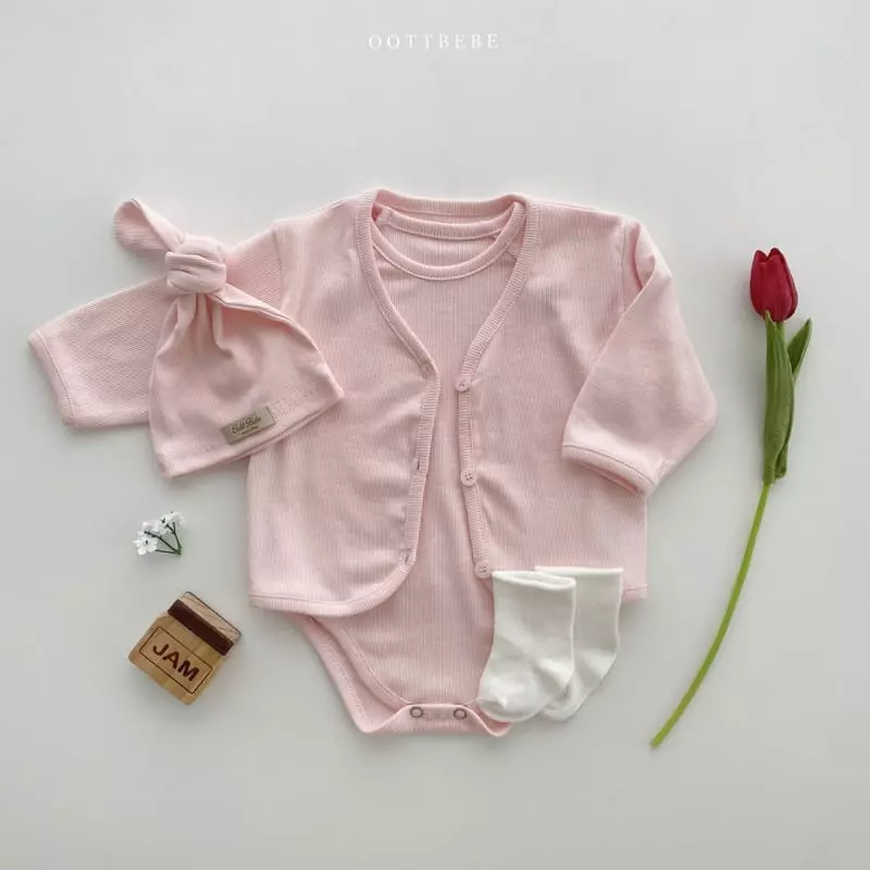 Oott Bebe - Korean Baby Fashion - #babyootd - Ade Rib Bonnet - 12