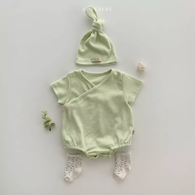 Oott Bebe - Korean Baby Fashion - #babyootd - Ade Rib Benet Bodysuit - 10