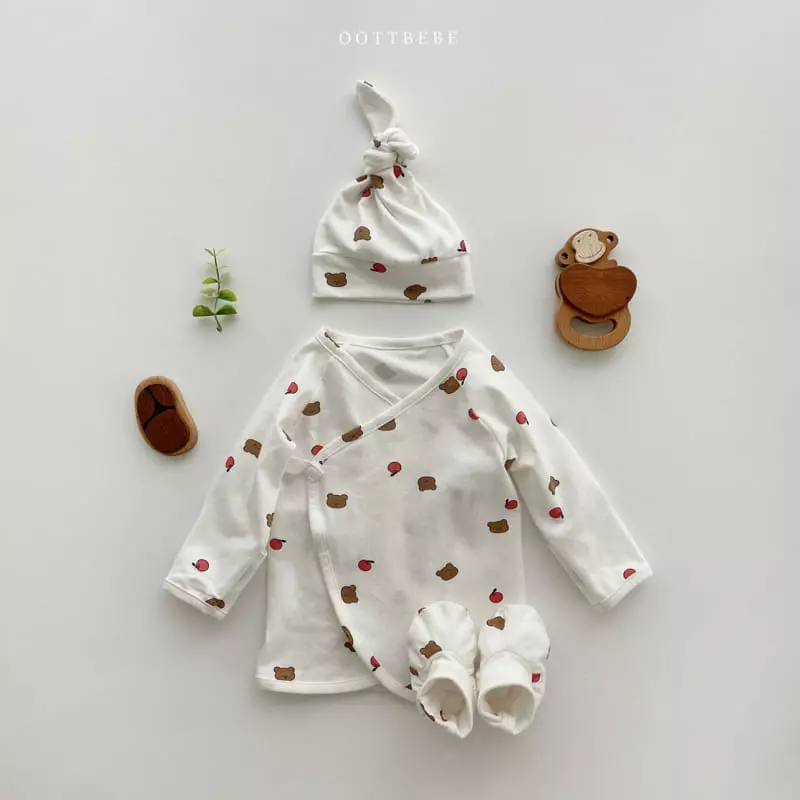 Oott Bebe - Korean Baby Fashion - #babyoutfit - Ah Chu Benet with Bonnet - 5