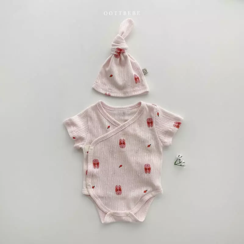 Oott Bebe - Korean Baby Fashion - #babywear - Jue Jue Jacquard Benet Bodysuit - 2