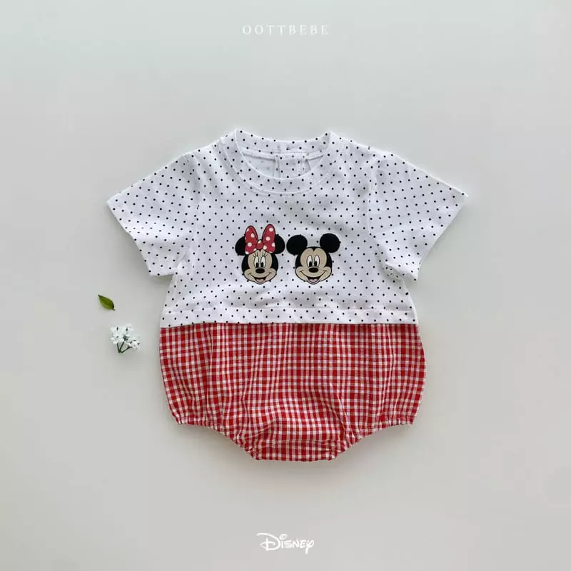Oott Bebe - Korean Baby Fashion - #babywear - Disney Check Bodysuit