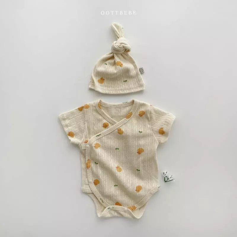 Oott Bebe - Korean Baby Fashion - #onlinebabyboutique - Jue Jue Jacquard Benet Bodysuit - 3