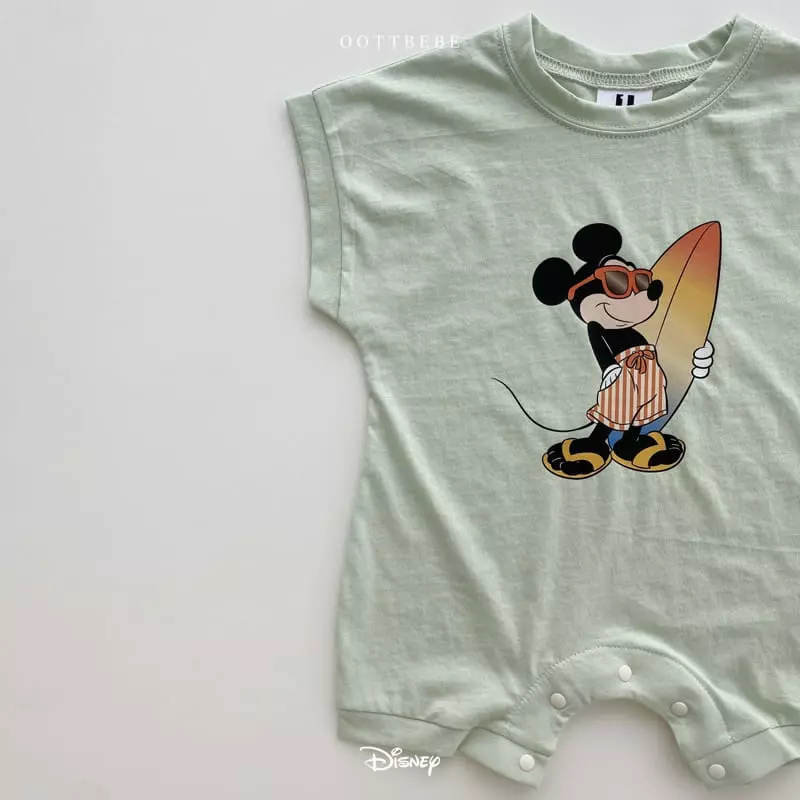 Oott Bebe - Korean Baby Fashion - #onlinebabyboutique - Disney Surfing Bodysuit - 3
