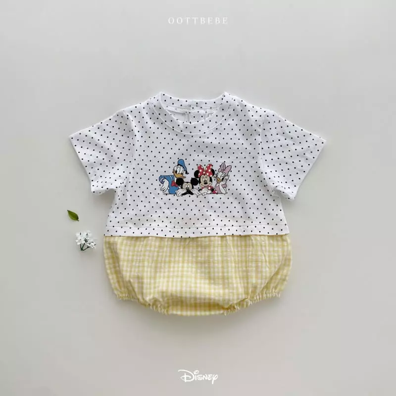 Oott Bebe - Korean Baby Fashion - #onlinebabyboutique - Disney Check Bodysuit - 2