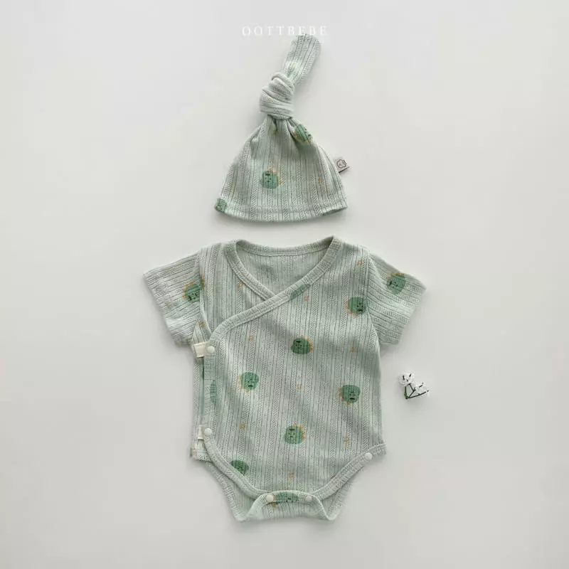 Oott Bebe - Korean Baby Fashion - #onlinebabyboutique - Jue Jue Jacquard Benet Bodysuit - 4