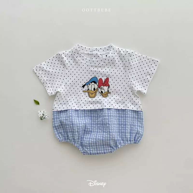 Oott Bebe - Korean Baby Fashion - #onlinebabyshop - Disney Check Bodysuit - 3