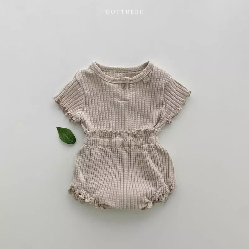 Oott Bebe - Korean Baby Fashion - #onlinebabyshop - Wave Bloomer Top Bottom Set - 2
