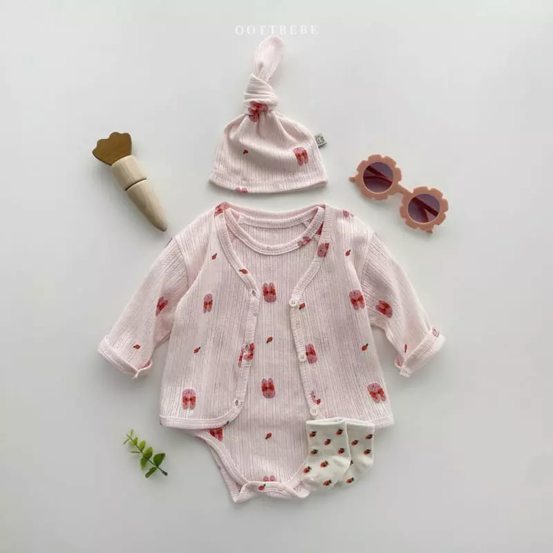 Oott Bebe - Korean Baby Fashion - #smilingbaby - Jue Jue Jacquard Bonnet - 7