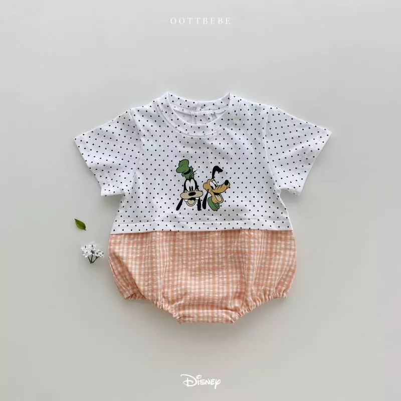 Oott Bebe - Korean Baby Fashion - #onlinebabyshop - Disney Check Bodysuit - 4