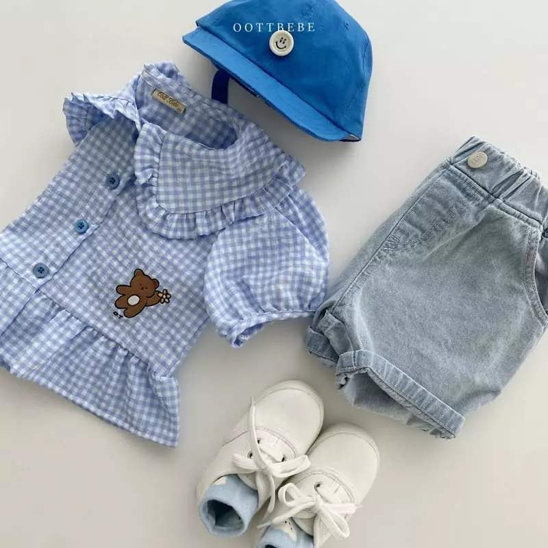 Oott Bebe - Korean Children Fashion - #Kfashion4kids - Flower Bear Frill Blouse - 8
