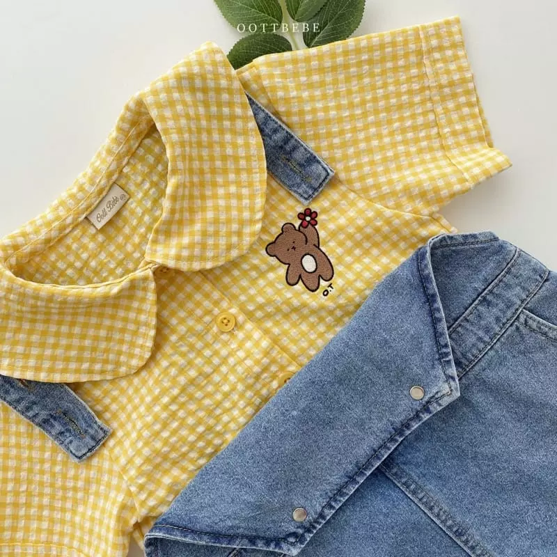 Oott Bebe - Korean Children Fashion - #Kfashion4kids - Flower Bear Collar Shirt - 7