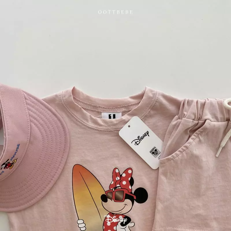 Oott Bebe - Korean Children Fashion - #childofig - Disney Surfing Top Bottom Set - 8