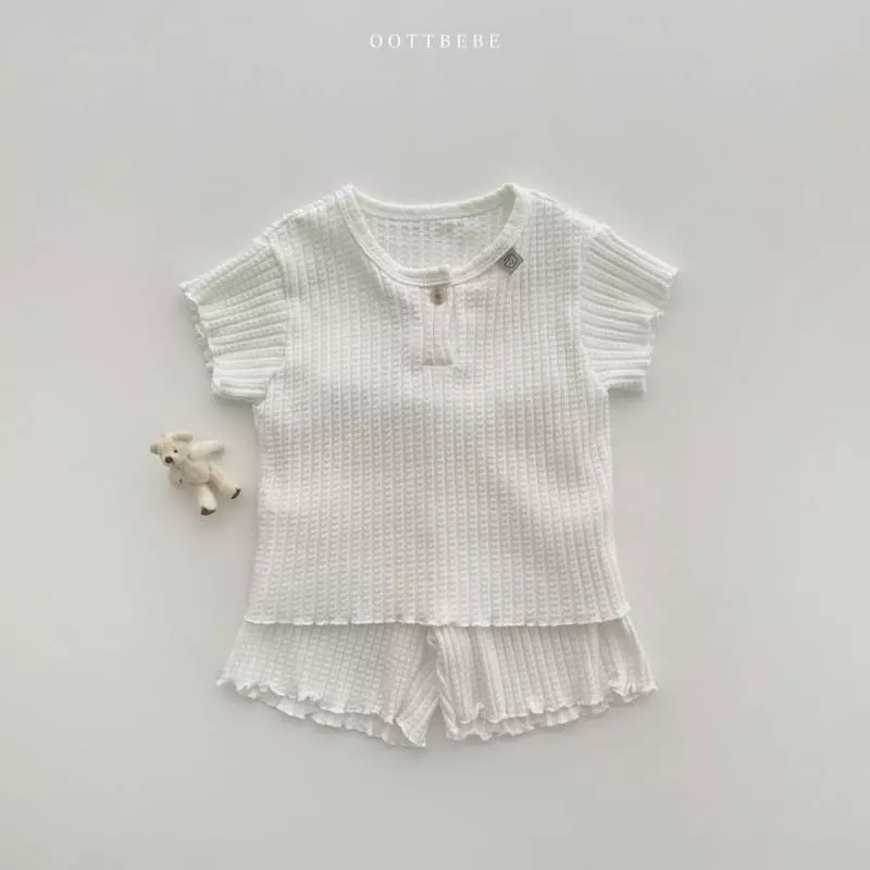Oott Bebe - Korean Children Fashion - #childofig - Wave Top Bottom Set
