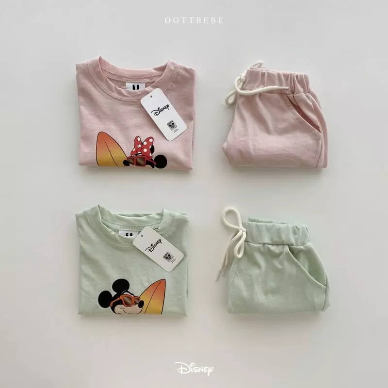 Oott Bebe - Korean Children Fashion - #childrensboutique - Disney Surfing Top Bottom Set - 9