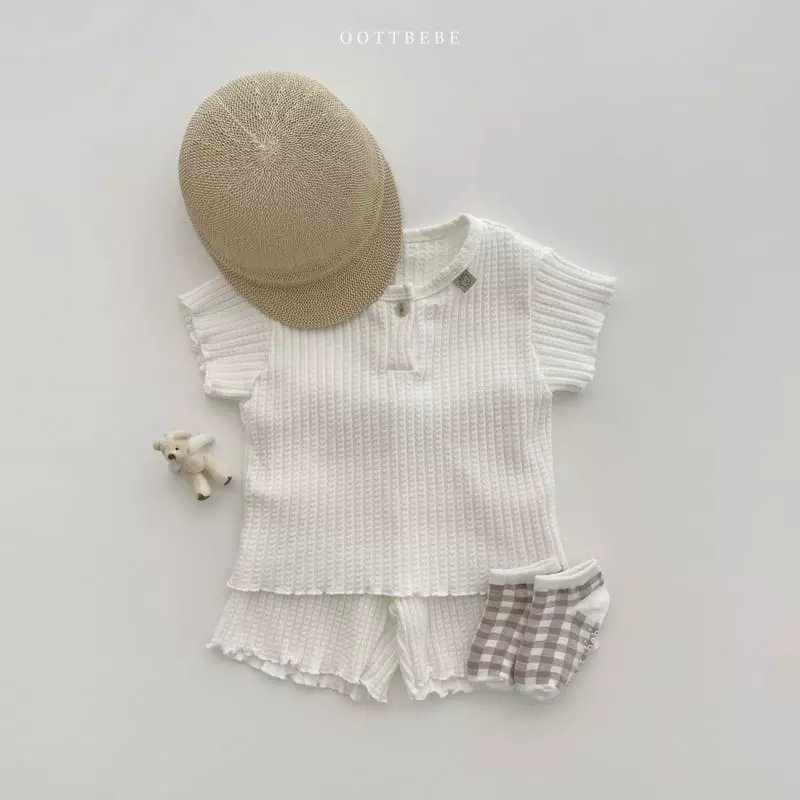 Oott Bebe - Korean Children Fashion - #designkidswear - Wave Top Bottom Set - 3