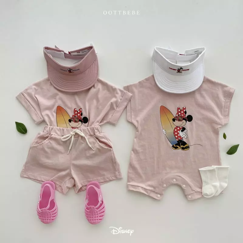 Oott Bebe - Korean Children Fashion - #discoveringself - Disney Surfing Top Bottom Set - 11