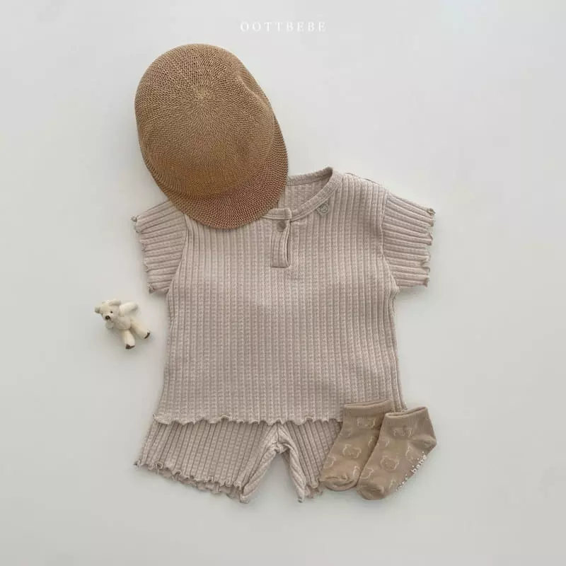 Oott Bebe - Korean Children Fashion - #designkidswear - Wave Top Bottom Set - 4