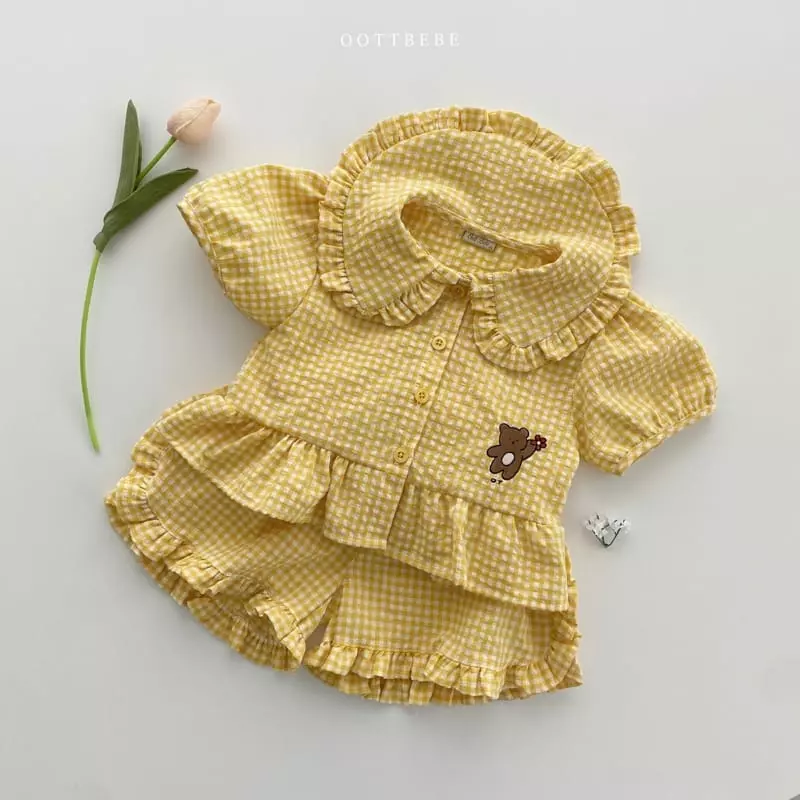 Oott Bebe - Korean Children Fashion - #discoveringself - Flower Bear Frill Blouse - 4
