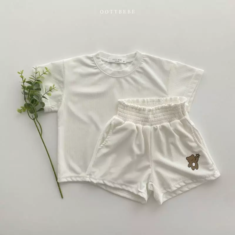 Oott Bebe - Korean Children Fashion - #fashionkids - Pinwheel Pleats Top Bottom Set