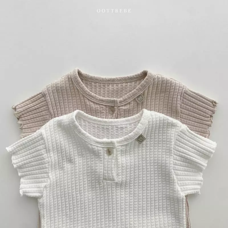 Oott Bebe - Korean Children Fashion - #fashionkids - Wave Top Bottom Set - 5
