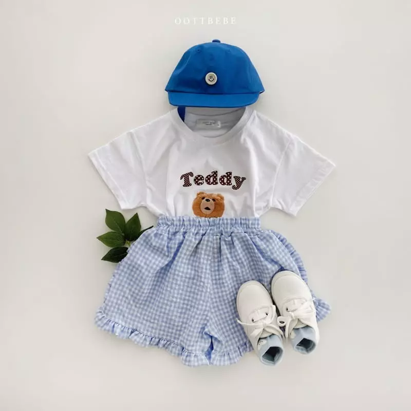 Oott Bebe - Korean Children Fashion - #kidsshorts - Flower Bear Frill Shorts - 6