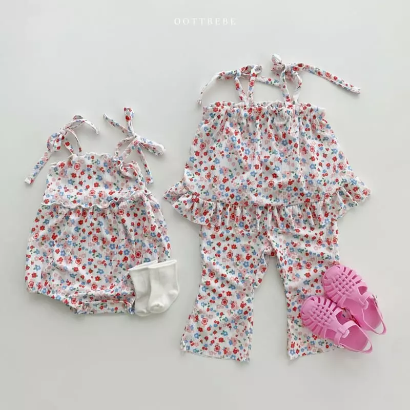 Oott Bebe - Korean Children Fashion - #kidsshorts - Sarlang Petit Top Bottom Set - 11