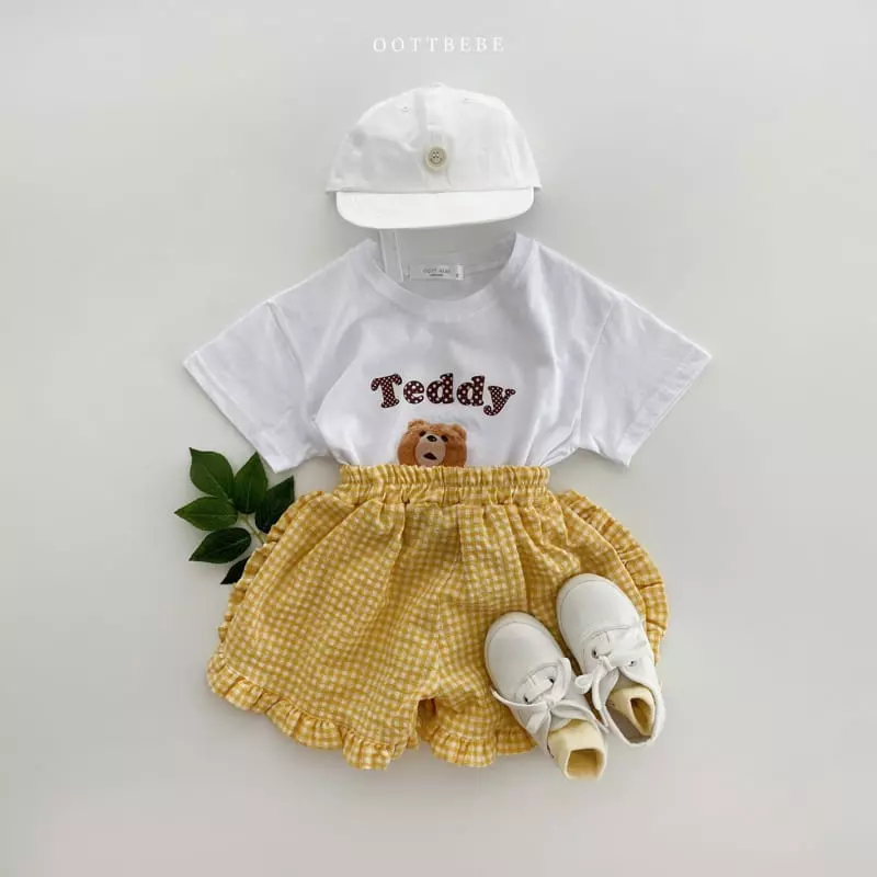 Oott Bebe - Korean Children Fashion - #kidsstore - Flower Bear Frill Shorts - 7