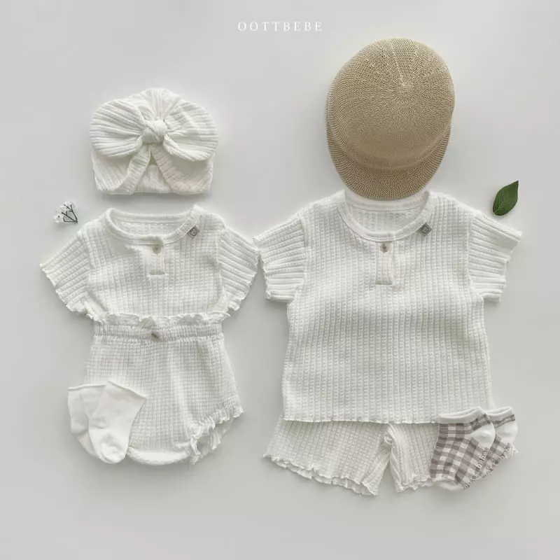 Oott Bebe - Korean Children Fashion - #kidsstore - Wave Top Bottom Set - 7