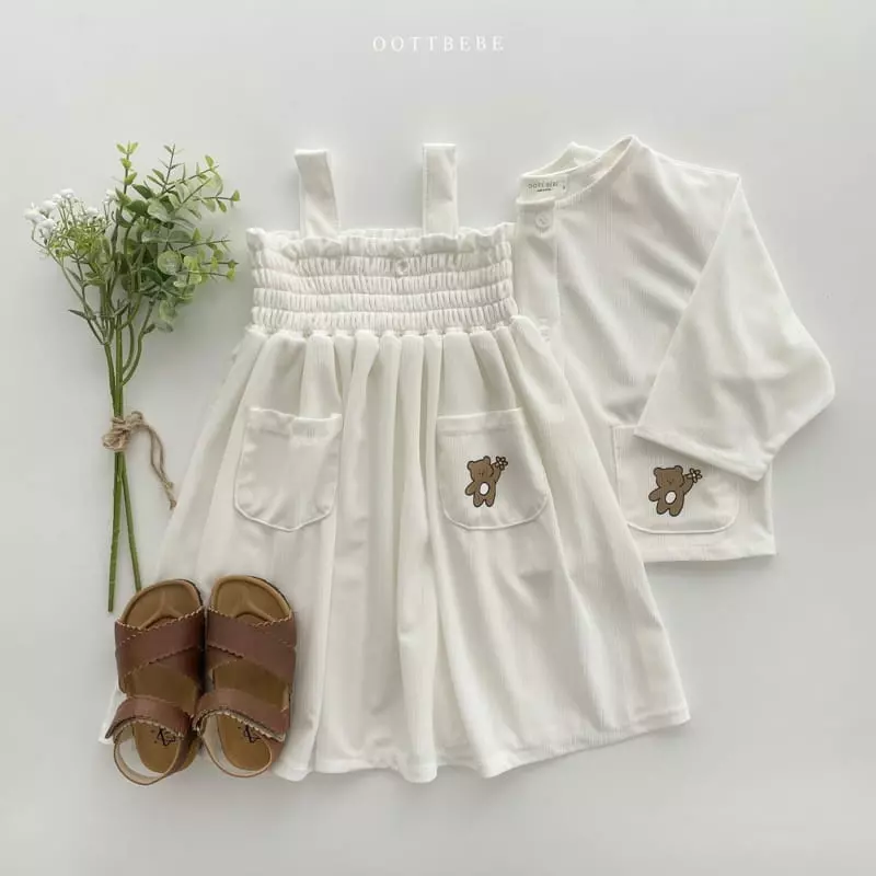Oott Bebe - Korean Children Fashion - #kidzfashiontrend - Pinwheel Pleats One-piece - 3