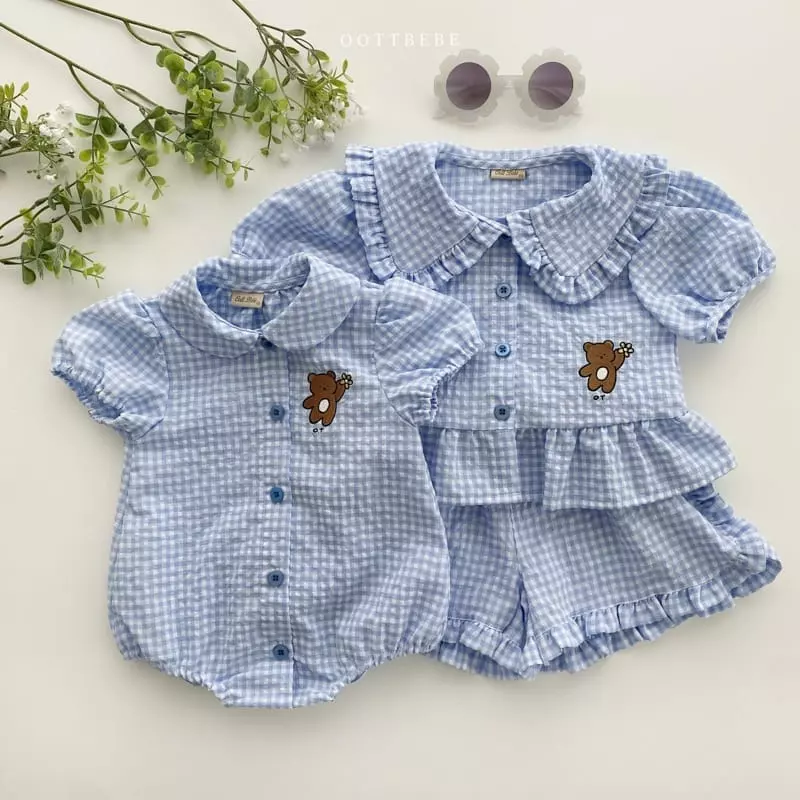 Oott Bebe - Korean Children Fashion - #littlefashionista - Flower Bear Frill Shorts - 10