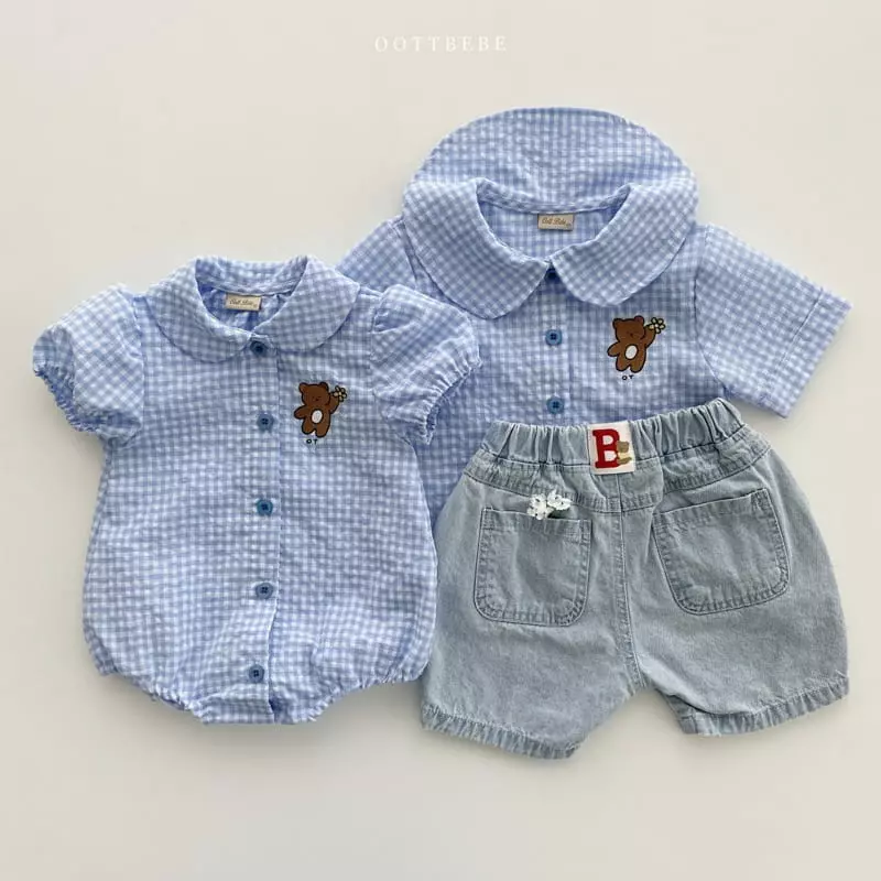 Oott Bebe - Korean Children Fashion - #littlefashionista - Flower Bear Collar Shirt - 8