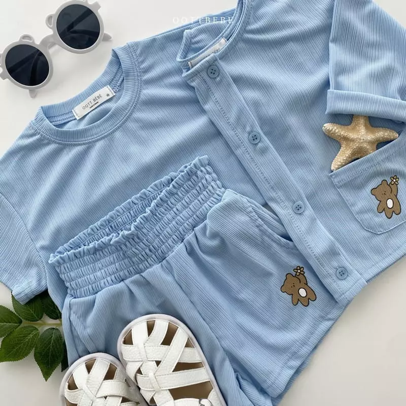 Oott Bebe - Korean Children Fashion - #littlefashionista - Pinwheel Pleats Top Bottom Set - 6