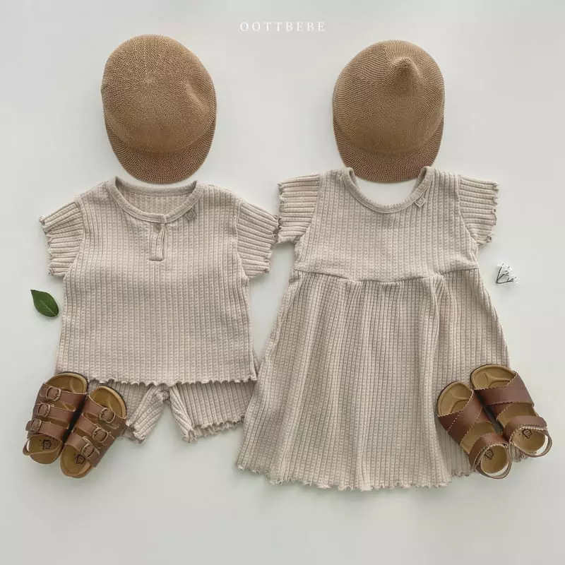 Oott Bebe - Korean Children Fashion - #littlefashionista - Wave Top Bottom Set - 10
