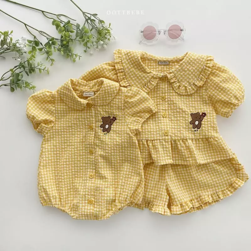 Oott Bebe - Korean Children Fashion - #magicofchildhood - Flower Bear Frill Shorts - 11