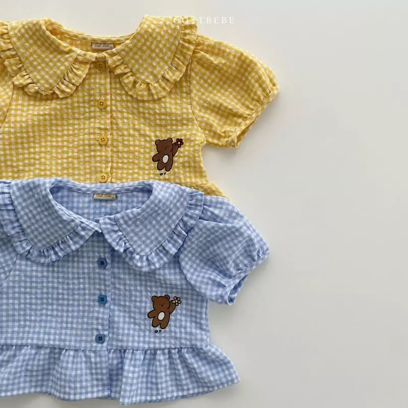Oott Bebe - Korean Children Fashion - #magicofchildhood - Flower Bear Frill Blouse - 10