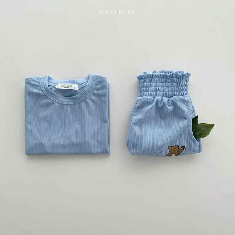 Oott Bebe - Korean Children Fashion - #minifashionista - Pinwheel Pleats Top Bottom Set - 8
