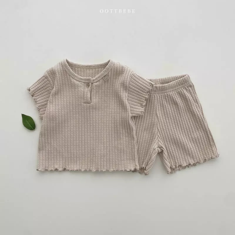 Oott Bebe - Korean Children Fashion - #minifashionista - Wave Top Bottom Set - 12