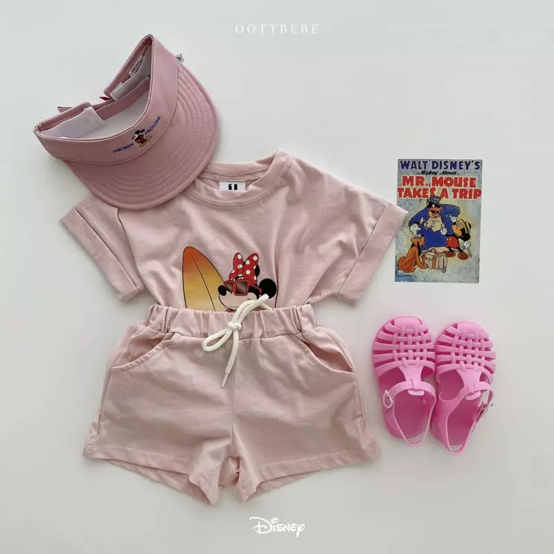 Oott Bebe - Korean Children Fashion - #minifashionista - Disney Surfing Top Bottom Set - 4