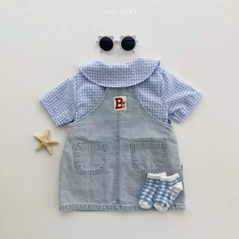 Oott Bebe - Korean Children Fashion - #todddlerfashion - Flower Bear Collar Shirt - 12
