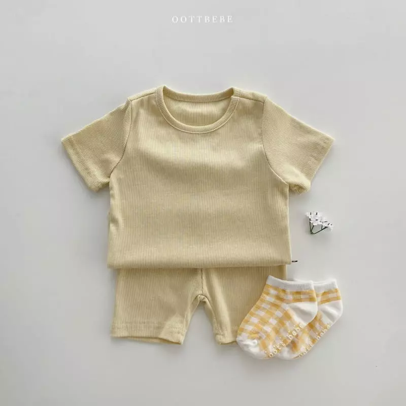 Oott Bebe - Korean Children Fashion - #todddlerfashion - Ade Rib Easywear - 3