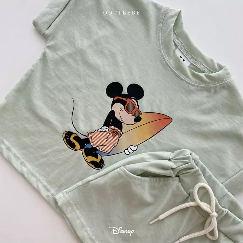 Oott Bebe - Korean Children Fashion - #todddlerfashion - Disney Surfing Top Bottom Set - 5