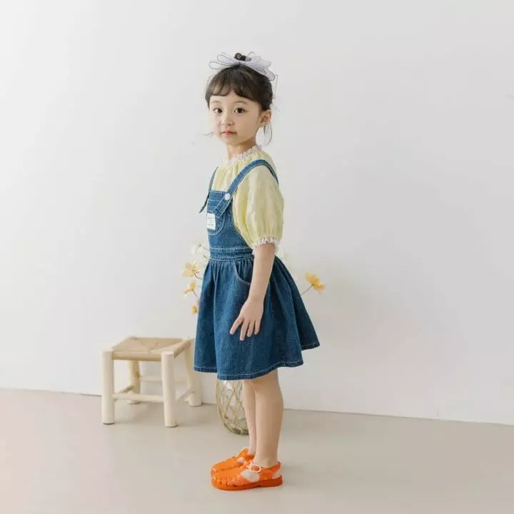 Orange Mom - Korean Children Fashion - #Kfashion4kids - Denim Dungarees - 3