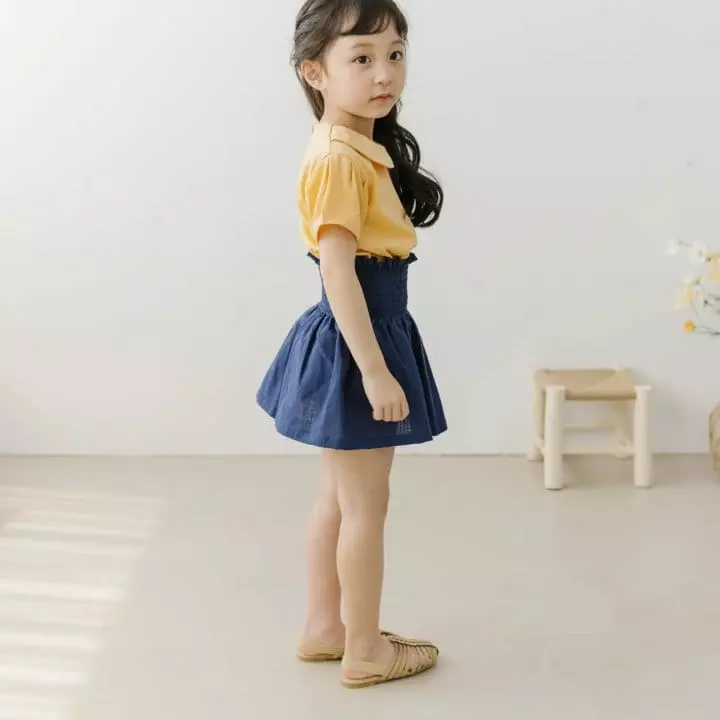 Orange Mom - Korean Children Fashion - #designkidswear - Collar Tulip Tee