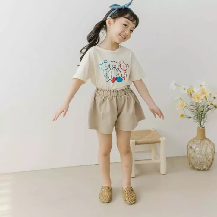 Orange Mom - Korean Children Fashion - #fashionkids - Three Bears Tee - 2