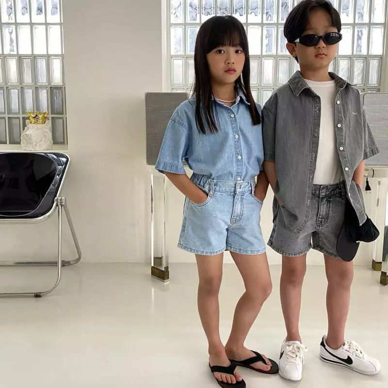 Our - Korean Children Fashion - #childofig - Use Denim Shirt - 4